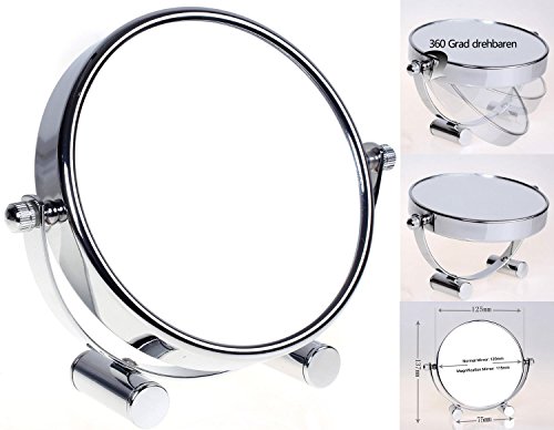 Miroir cosmétique sur pied assisi, 5 inch, orie...