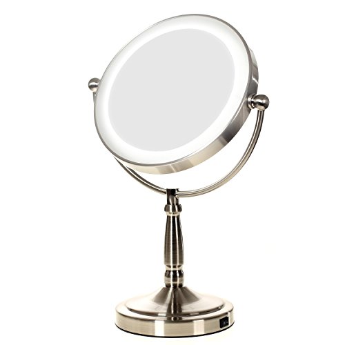 Led 8 pouces lumineux miroir mince cosmétique s...