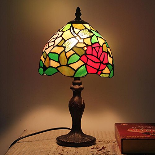 BOXMYA Mini style Tiffany E27 60W Lampes de table Living Room 20 * 20cm Lampe de chevet code EAN 0799619592524 