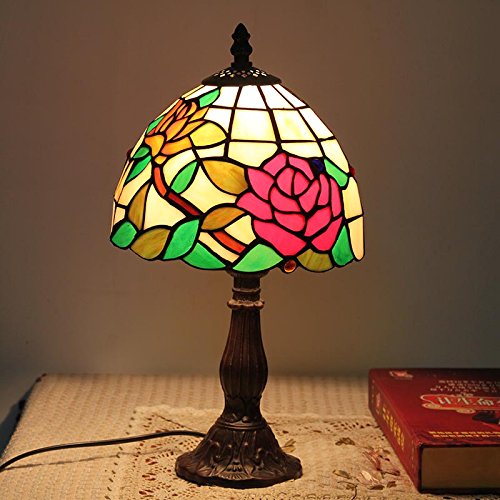 BOXMYA Mini style Tiffany E27 60W Lampes de table Living Room 20 * 20cm Lampe de chevet code EAN 0799619592531 