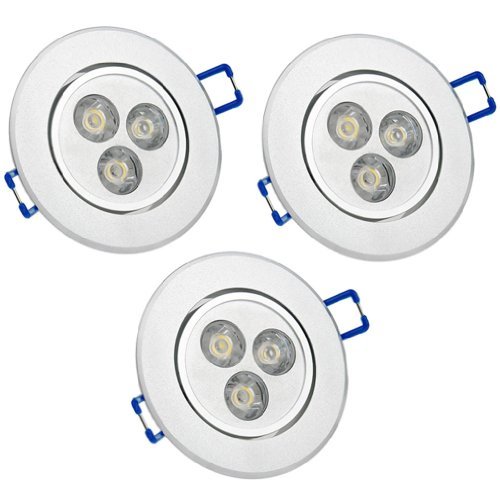 3 ® encastrables à led 3 w éclairage blanc plaf...
