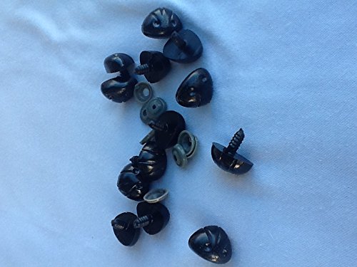 10 Noire Teddy Nez sécurité Yeux 25 x 18 mm aus...