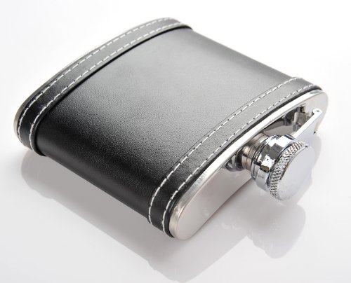 Monumentum Flasque an acier inoxydable et cuir ...