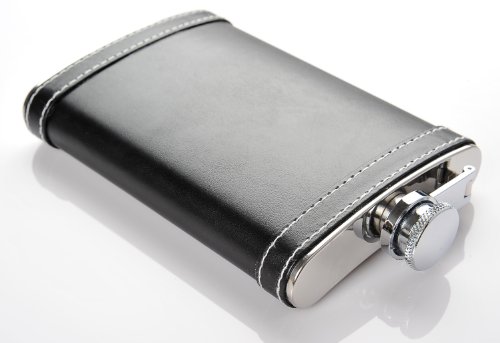 Monumentum Flasque an acier inoxydable et cuir ...