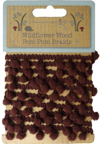 Tresse pompons bordeaux/rouge foncé