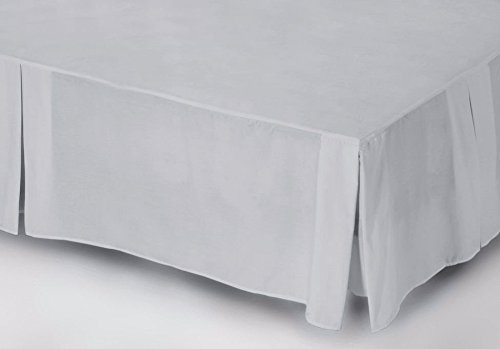 Mastex En Polycoton simple base Plateforme Valence feuilles, argent, fils qualité percale, goutte 40 cm (90 x 190 x 40 cm) 0808241325926 (0808241325926)