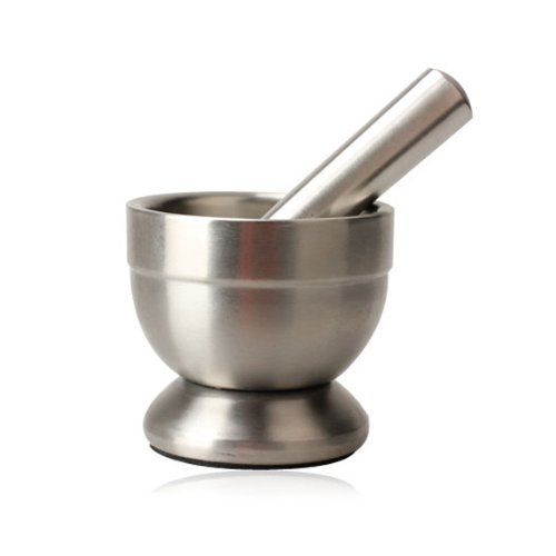 FOME Ensemble mortier et pilon en acier inoxydable coffret cadeau inclus 0808870130144 (0808870130144)