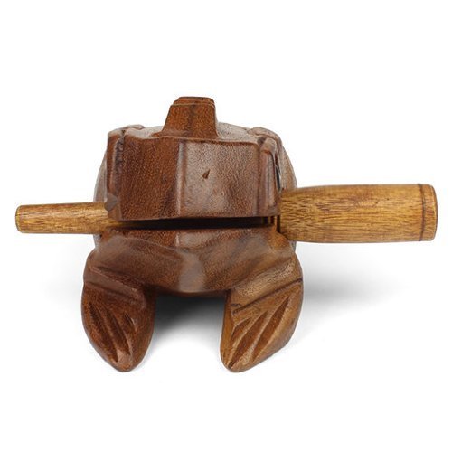 Siesta Crafts Croaking Frog-M Guiro en bois-Percussion commerce équitable Instrument-Convient à tous les âges-LIVRAISON GRATUITE ! 0811185315809 (0811185315809)