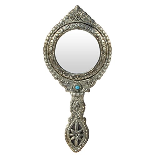 Admire Revive Bricolage Chambre Miroir à main Forme Ronde joliment sculpté en métal 0811299021993 (0811299021993)