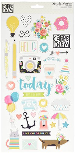 Simple des histoires Carpe Diem Chipboard autoc...