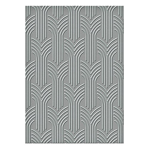 Arcade flèches texture plaque, en métal, marron