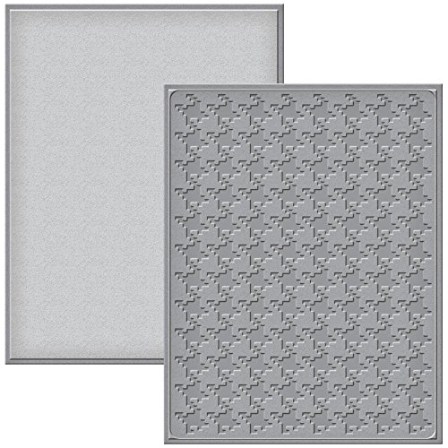 Carte créateur motif pied-de-poule die, en méta...