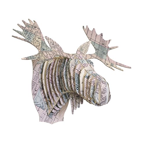 Tête Élan en Carton Recyclé New York- Taille M ...