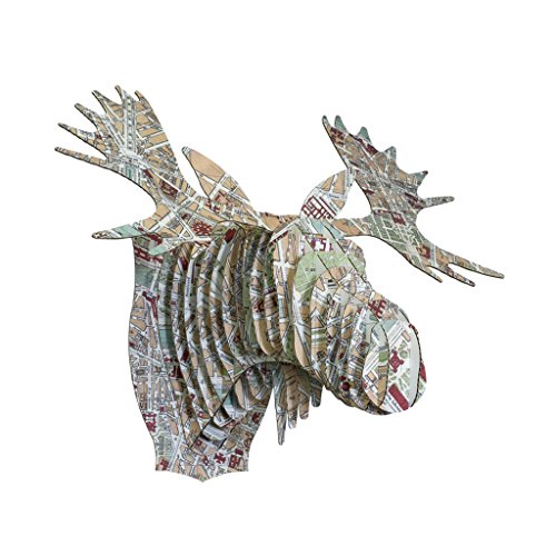 Tête Élan en Carton Recyclé Paris - Taille M - ...