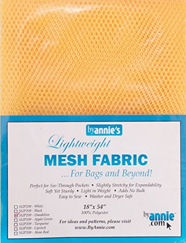 By Annie byannie sup209 de dandel Lightweight Mesh Fabric, 18 x 54 "Env. 45,7 x 137 cm Tissu filet, 100 Percent Polyester, jaune, 28 x 20 x 1 cm 0815217020310 (0815217020310)