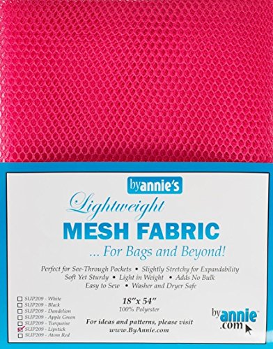 By Annie byannie sup209 de lipst Lightweight Mesh Fabric, 18 x 54 "Env. 45,7 x 137 cm Tissu filet, 100 Percent Polyester Rose, 28 x 20 x 1 cm 0815217020327 (0815217020327)