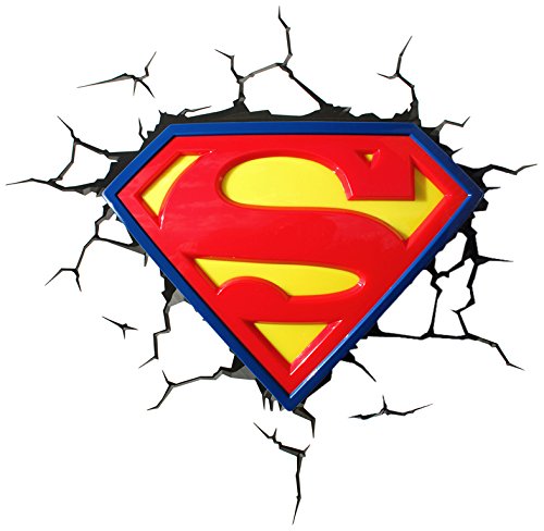 Superman lampe logo 3d murale