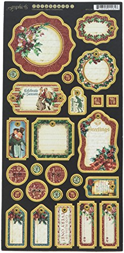 Graphic 45 graphique 45 Christmas Carol aggloméré feuilles, multicolore code EAN 0818695015816 