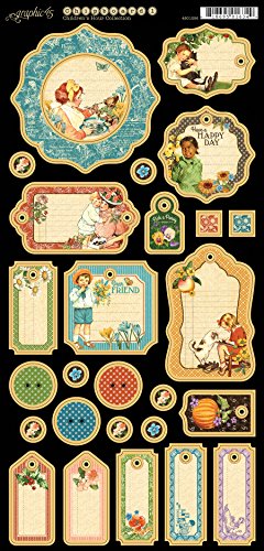 Enfants de heures Chipboard Die-Cuts 15 cm feui...