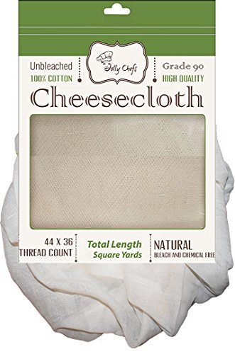 The Jolly Chefs Cheesecloth, écru 90 filtre buttertuch qualité alimentaire pour poches et tamis, 4 Square Yards code EAN 0820103494892 