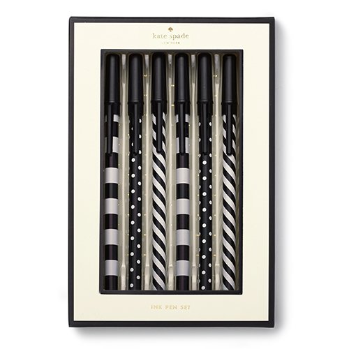 kate spade Kate Spade Lot de 6 stylos Noir/blanc code EAN 0825466934016 
