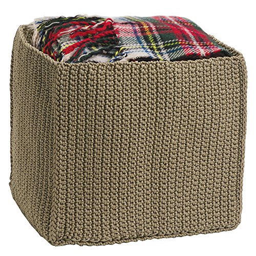 MetroDecor Cube de rangement tricoté, mDesign, pour vêtements, jouets, pulls, accessoires - Kaki 0841247114903 (0841247114903)