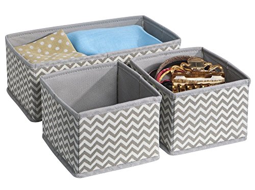 MetroDecor Boîte de rangement, garde-robe, en tissu orange pour soutien-gorge, sous-vêtements, chaussettes, collants, leggings, Lot de 3, Taupe / Naturel 0841247115092 (0841247115092)