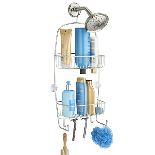 Mdesign Big Bottles Shampoo Conditioner SoapÃ'Â -Ã'Â Bathroom/Shower Caddy, Extra Long, Satin Finish by MetroDecor 0841247118550 MetroDecor