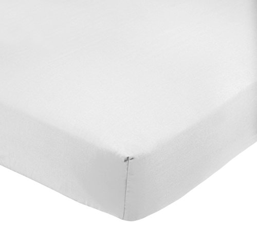 Drap-housse en polycoton 200 fils blanc 160 x 2...