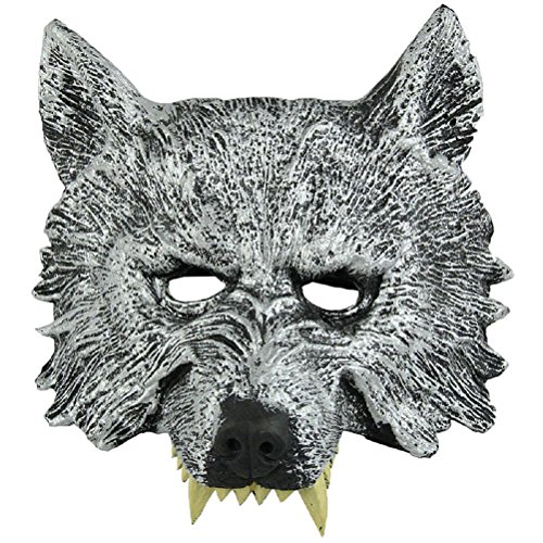 Masque de tête de loup pour cosplay halloween m...