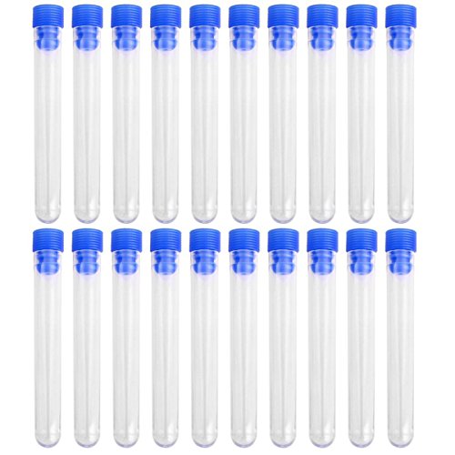 20pcs tubes à essai plastique tubes à essai cad...