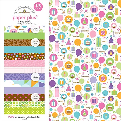 Doodlebug Matrices Matrices Plus valeur Papier 30,5 cm x 30,5 cm 1-birthday Girl, d'autres, multicolore code EAN 0842715051881 