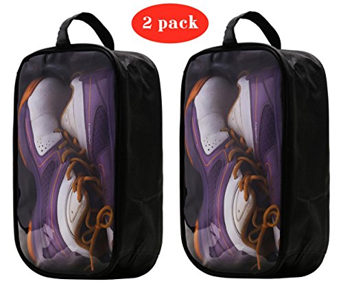 Chaussures antipoussière voyage sac avec fermeture à glissière noir (pack de 2) (noir) 0844498729827 WODISON