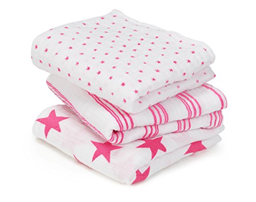 Lange en mousseline fluro pink