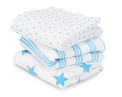 Lange en mousseline fluro blue