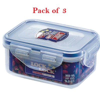 Lock et Lock Store Boîte 350 ml Lot de 3 - hpl806