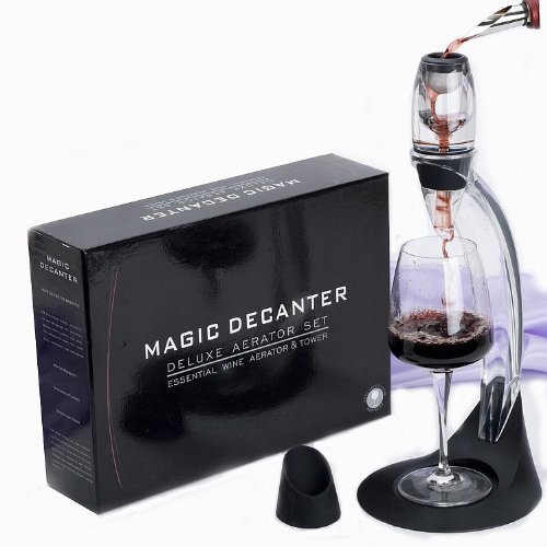 Magic Decanter Ensemble complet Magic Decanter - Aérateur à vin de luxe avec support et socle - Décanteur à vin code EAN 0852664056653 