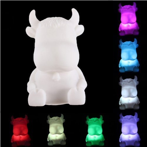 Cow Shape 7 Color Changing LED Lamp Animal Nigh...