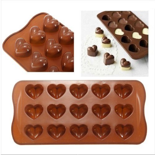 Mini Moules Silicone Chocolat Forme Coeur & Fri...
