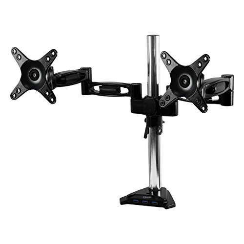 ARCTIC - z2 pro (eu) - support double de bureau pour écran plat - vesa 75 x 75 / 100x 100 - orientable et inclinable  - pour moniteurs et téléviseurs de 13 à 27 pouces (33cm à 69cm) - comprend un hub à 4 ports usb avec bloc secteur code EAN 0872767007376 