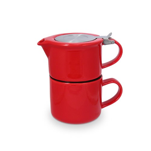 Théière égoïste Tea for one rouge avec passoire...