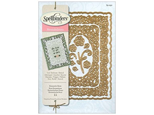 Spellbinders Dies découpe gaufrage rectangle rose romantique nestabilities spellbinders 6.7 x 10.8, 10.2 x 14.4, 11 x 15.2, 1.9, 1.3, 0.9, 1.3 x 1.1, 2.5 x 4.2 cm code EAN 0879216026575 