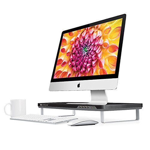 Smart monitor stand f1 support pour moniteur avec quatre ports usb et extensions ports casque / microphone (noir) 0879961004231 Satechi