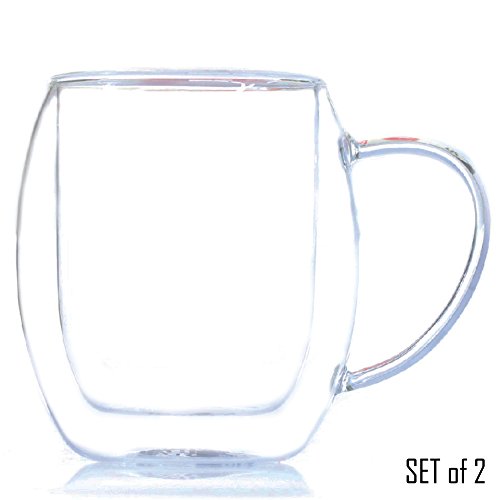 Zeus en verre double paroi Thé & Tasse à café m...