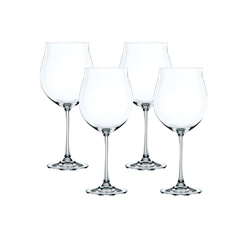 Set de 4 pièces bordeaux football, verre en cri...