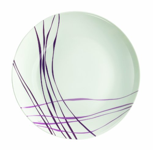 6955103 lot de 6 assiettes liane porcelaine violet