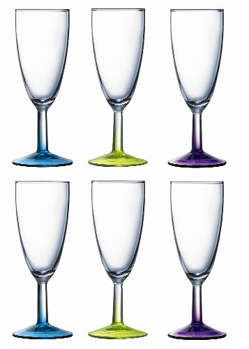 Lumiarc 9208312 Crazy Colors Lot de 6 Flûtes à ...