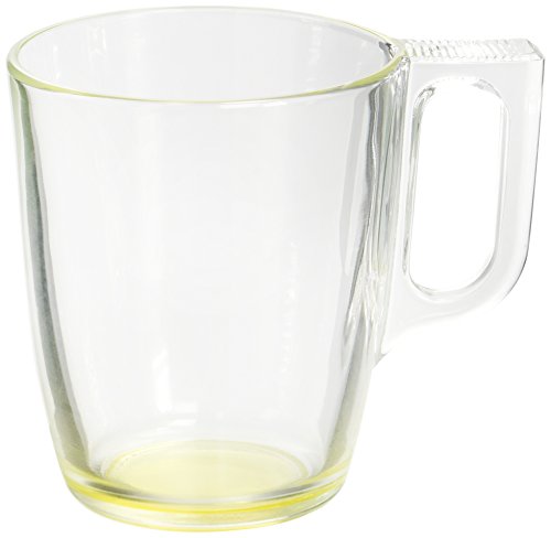 9213708  lot de 6 mugs de contenance  verre jau...