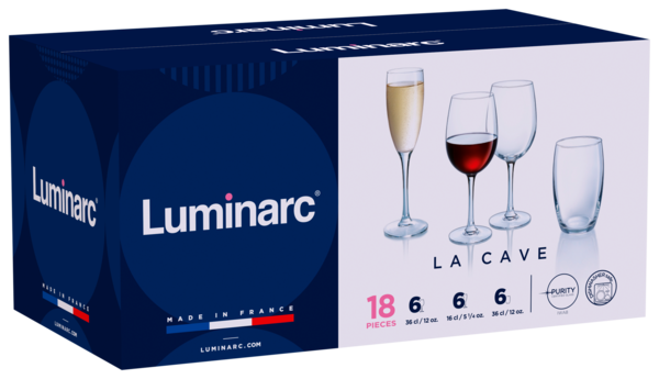 LUMINARC COFFRET LA CAVE 18 PIÈCES LUMINARC code EAN 0883314744699 