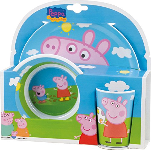PEPPA SET 3 PIÈCES MÉLAMINE